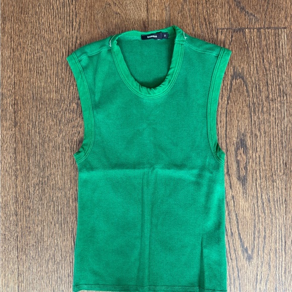 bassike Green Tank Top - Picture 1 of 2